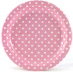  Paper  Plates by Sambellina - Polka dot Pink (12 per pack)