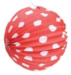  Paper Lantern by Robert Gordon - Red with White Spots 